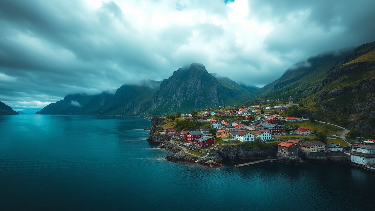 Delicate Norway Fjord Cliffs Drama