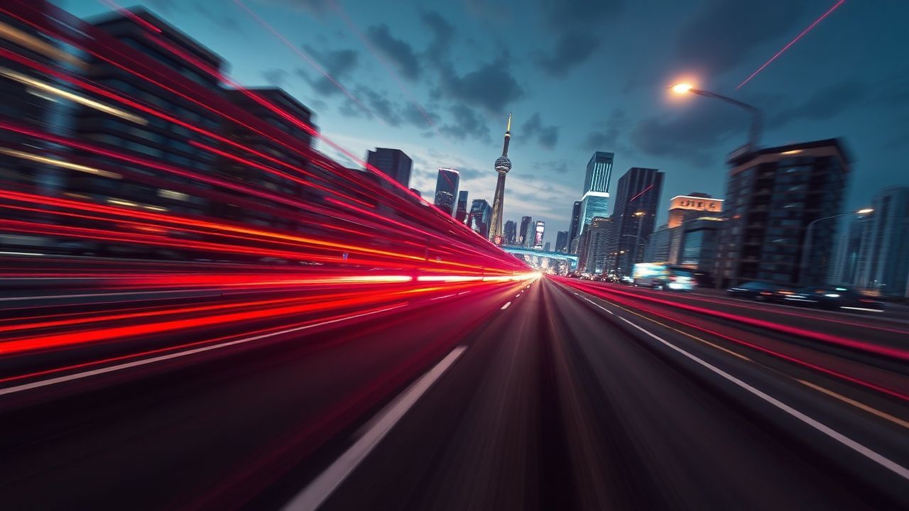 Immense Outrun Drive City by Night