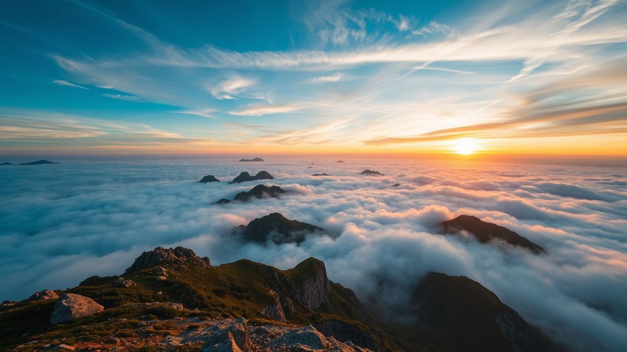 Cosmic Sea Clouds Peaks in the Mist