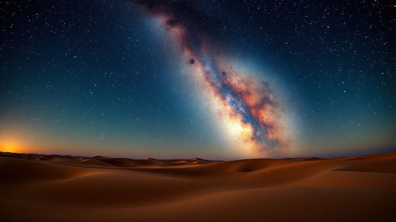Ornate Desert Milky Way by Night