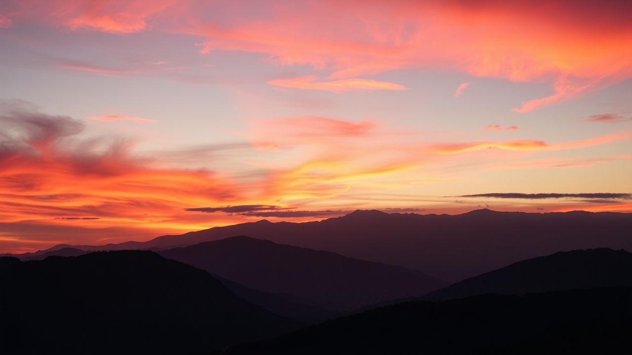 Lush Fire Sky Orange at Sunset