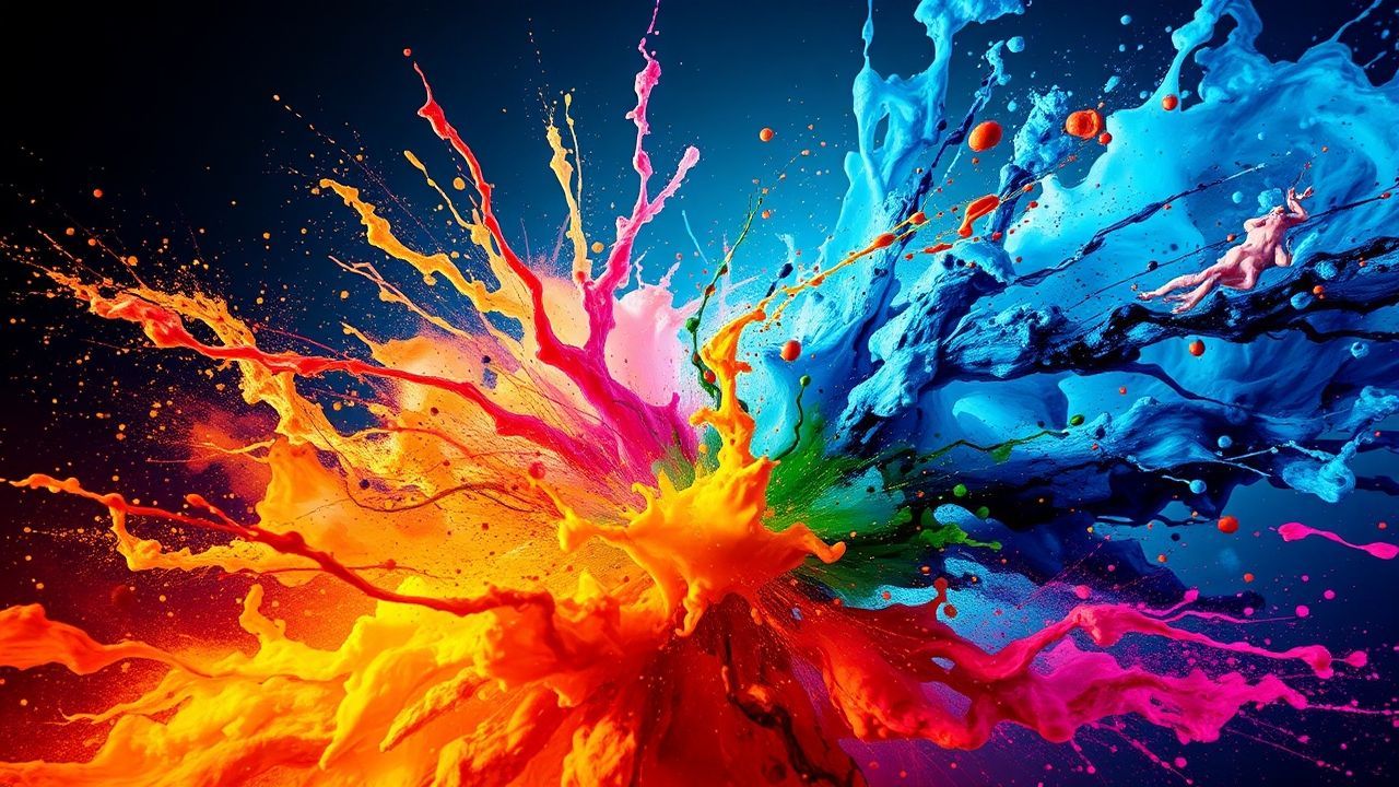 Breathtaking Paint Explosion Freeze