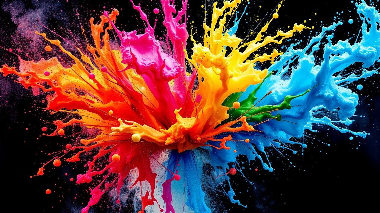 Fluid Paint Explosion Freeze