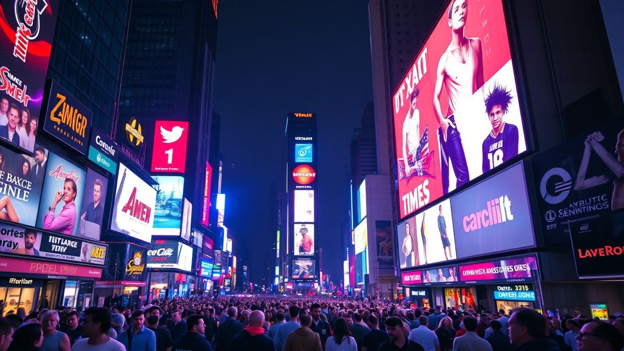Arcane Times Square Billboards by Night