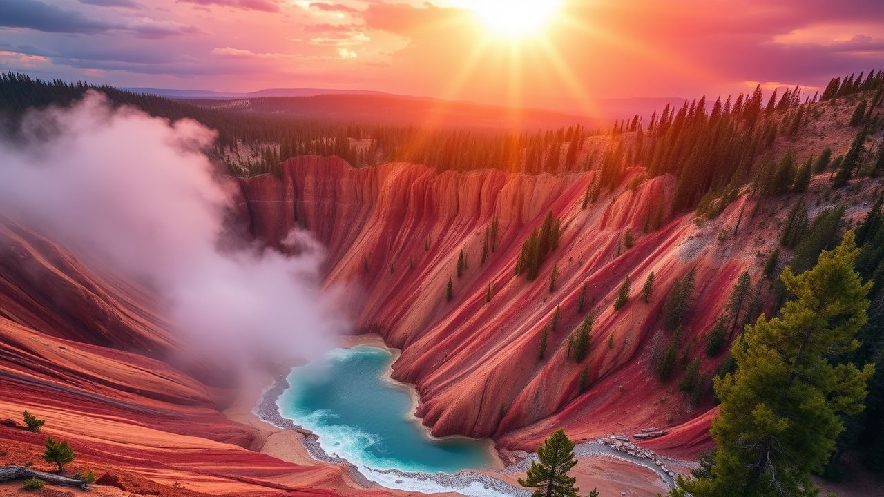 Legendary Yellowstone Grand Prismatic in Spring