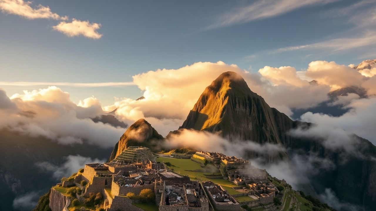 Celestial Machu Picchu Picchu Clouds