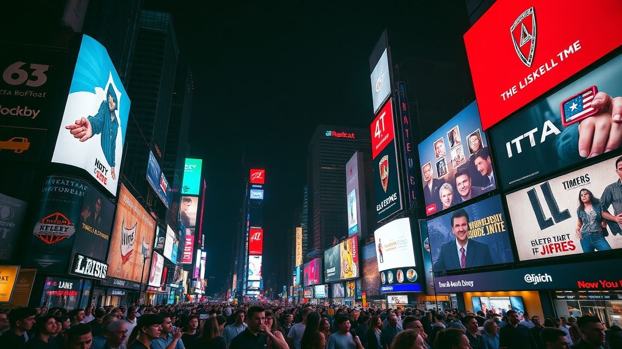 Mystical Times Square Billboards by Night