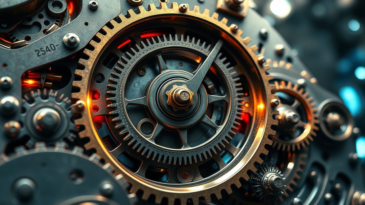 Victorian Clockwork Mechanism Gears