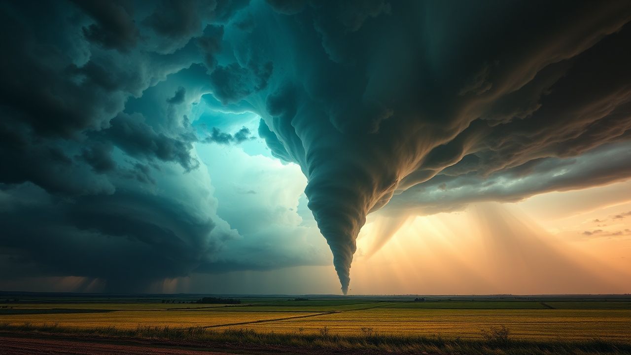 Awe-Inspiring Tornado Supercell Structure Drama
