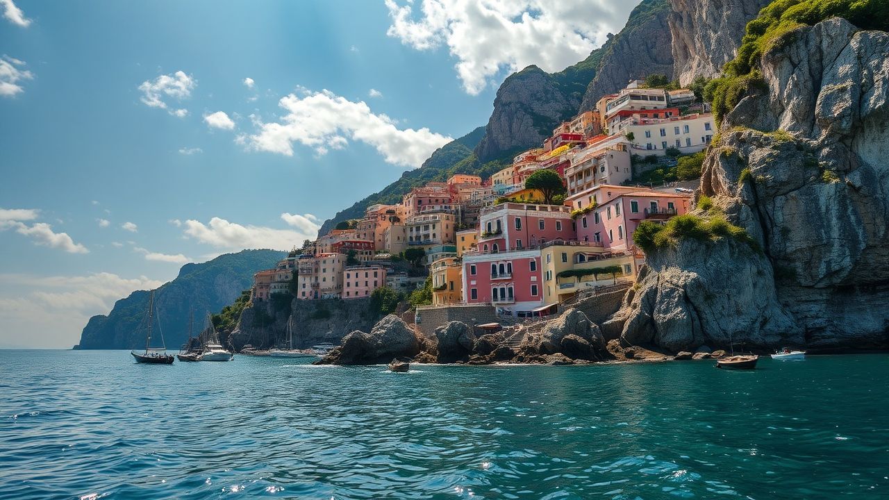 Luminous Amalfi Coast Coast Colorful Drama