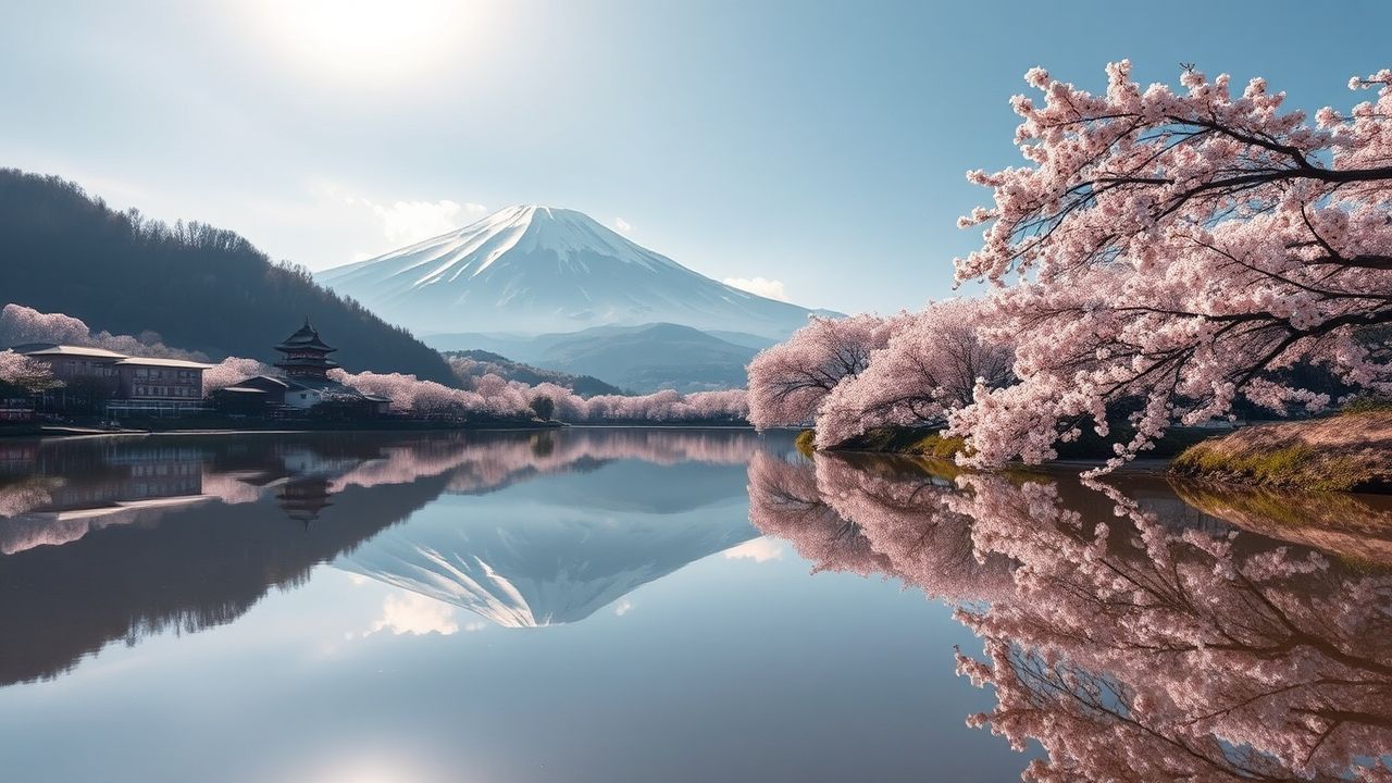 Phenomenal Mt. Fuji Cherry Blossoms in Spring