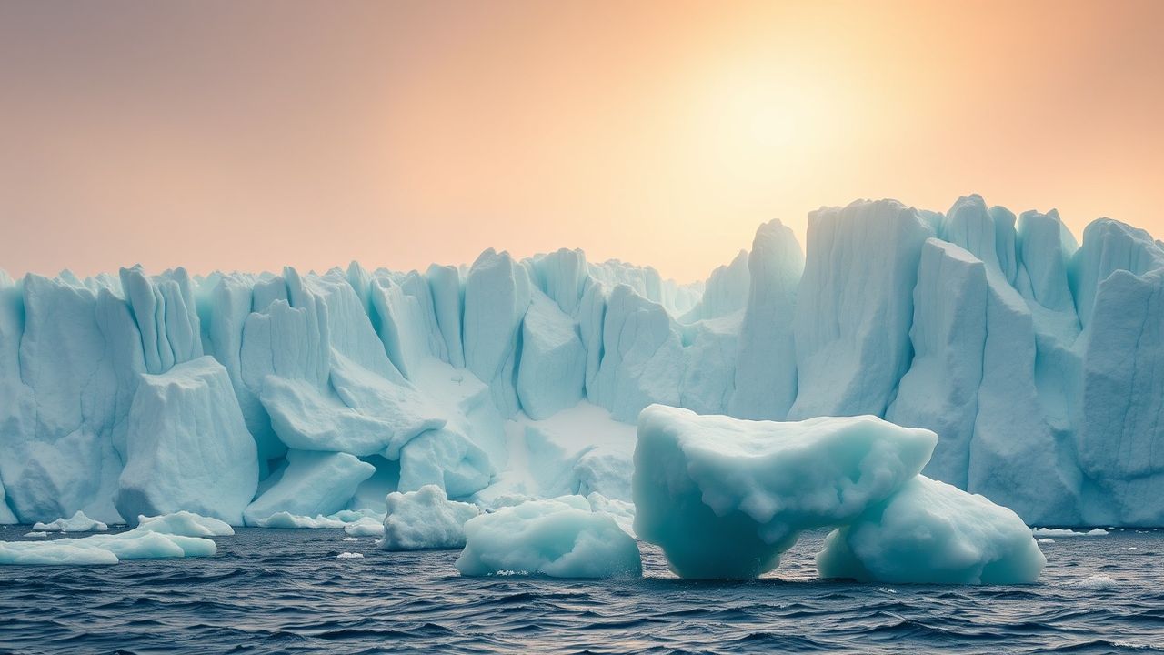 Splendid Glacier Calving Ice Drama