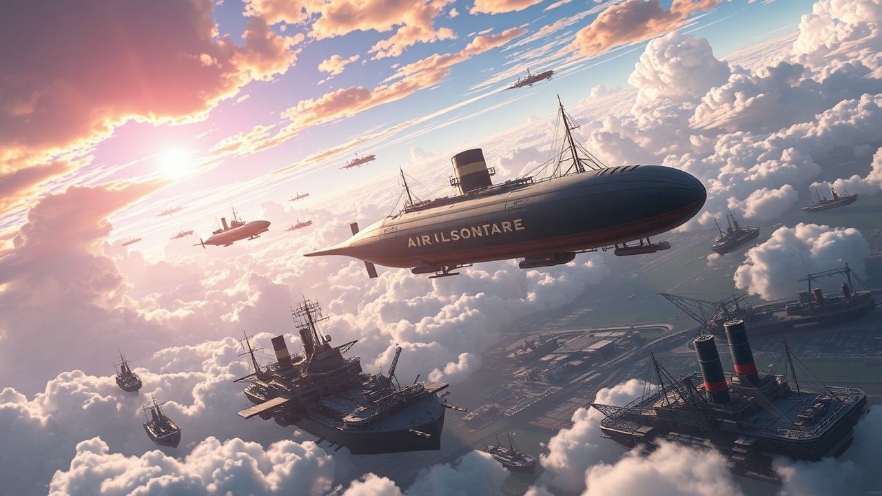 Golden Airship Fleet Victorian