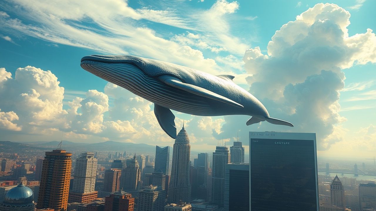 Mystical Whale Flying City