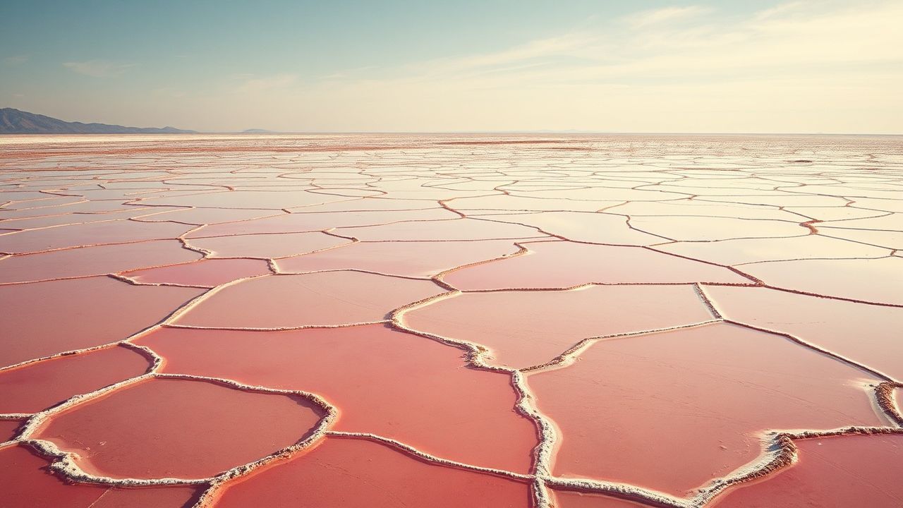 Spectacular Salt Ponds Pink from Above