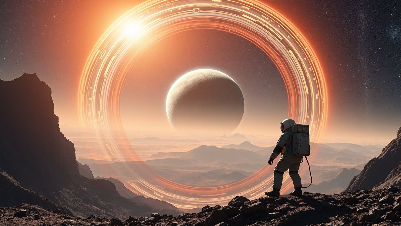 Tranquil Astronaut Alien Planet