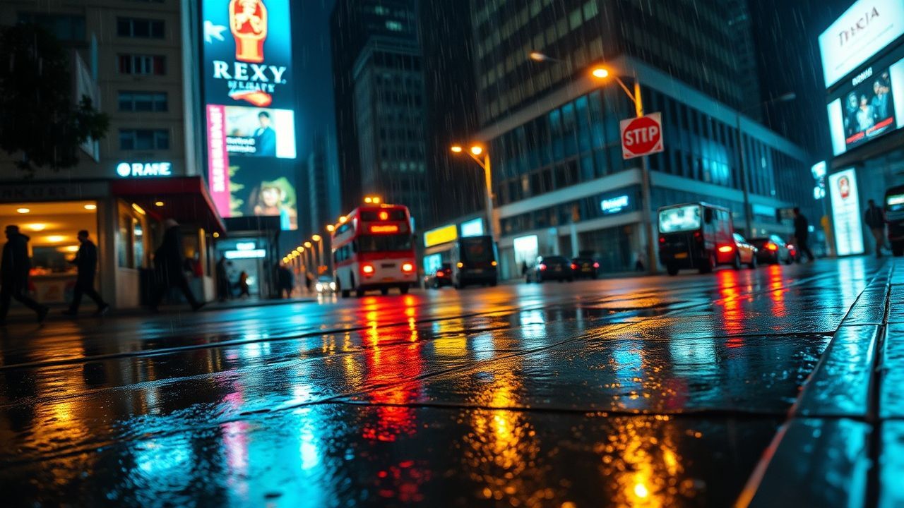 Stunning Street Reflections Lights in the Rain