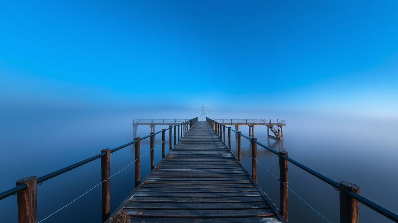Sublime Foggy Pier Disappearing