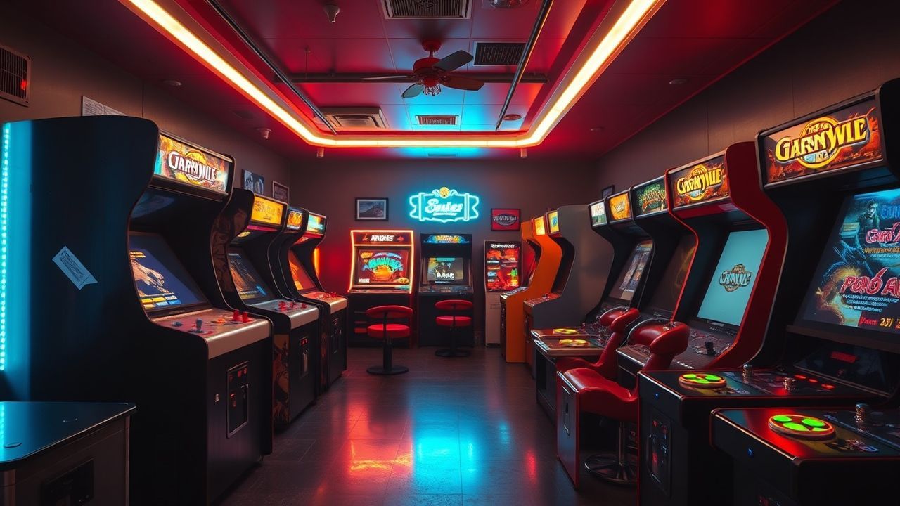 Extraordinary Arcade Cabinet Glow Neon Dreams