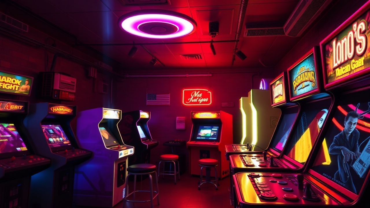 Luminous Arcade Cabinet Glow Neon Dreams