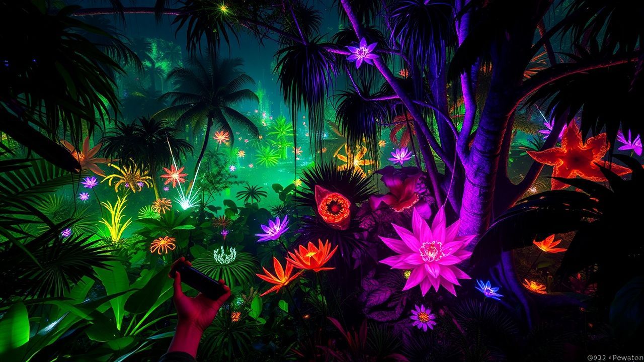 Infinite Alien Jungle Bioluminescent