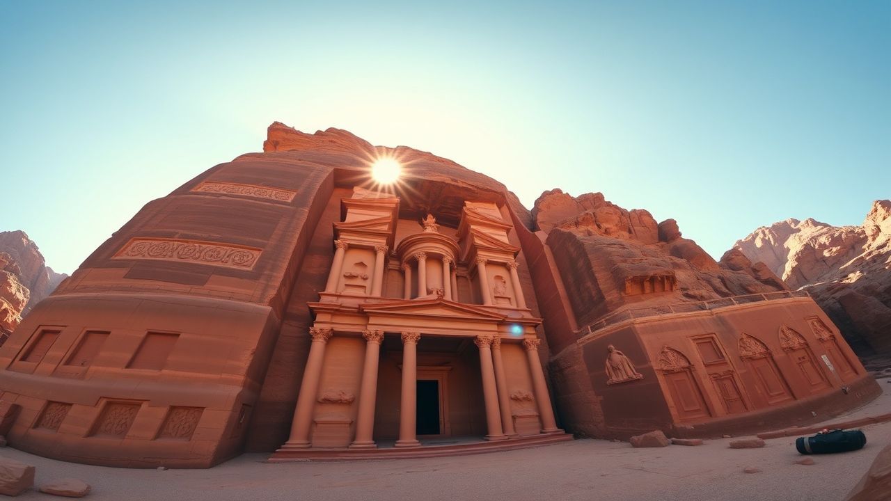 Spectacular Petra Treasury Carved Ruins