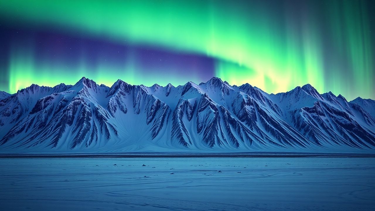 Spectacular Arctic Northern Lights in Winter