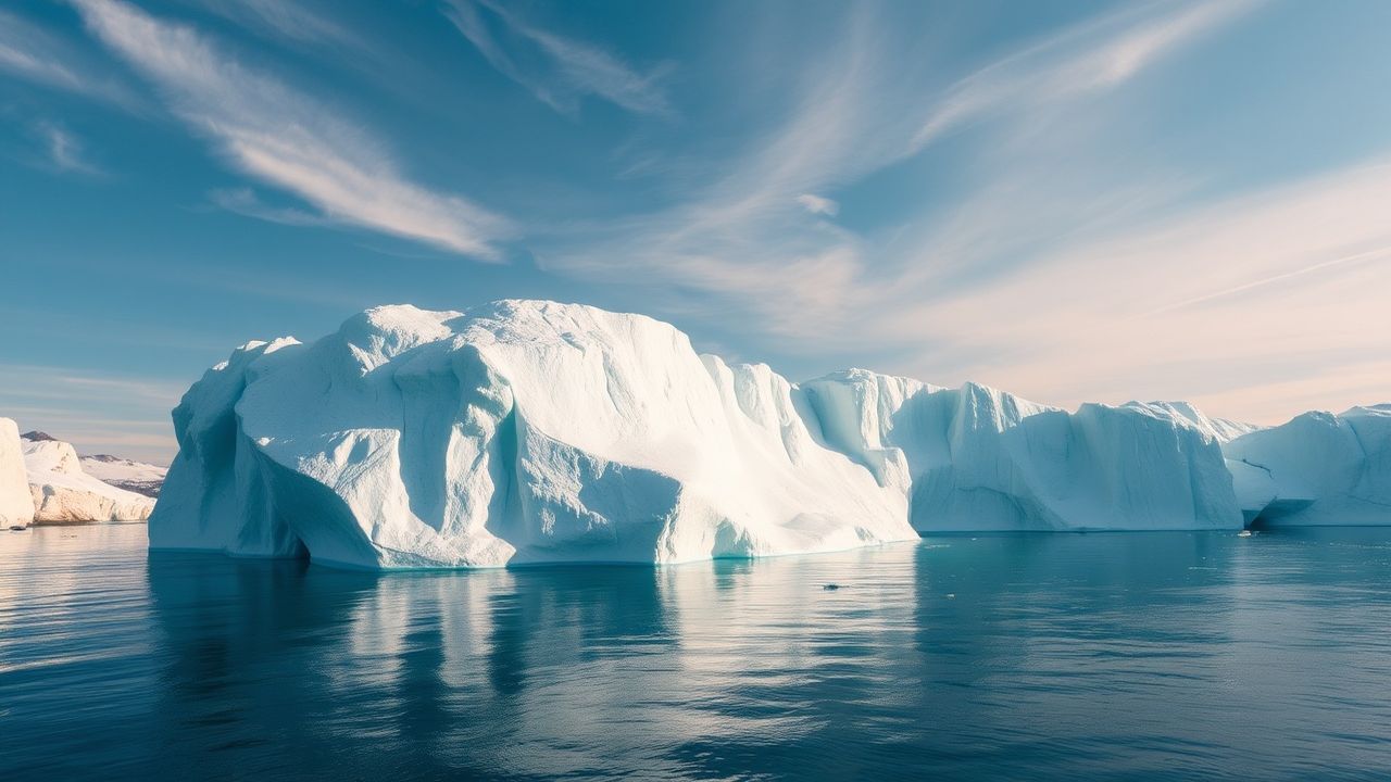 Alluring Iceberg Sculpture Floating