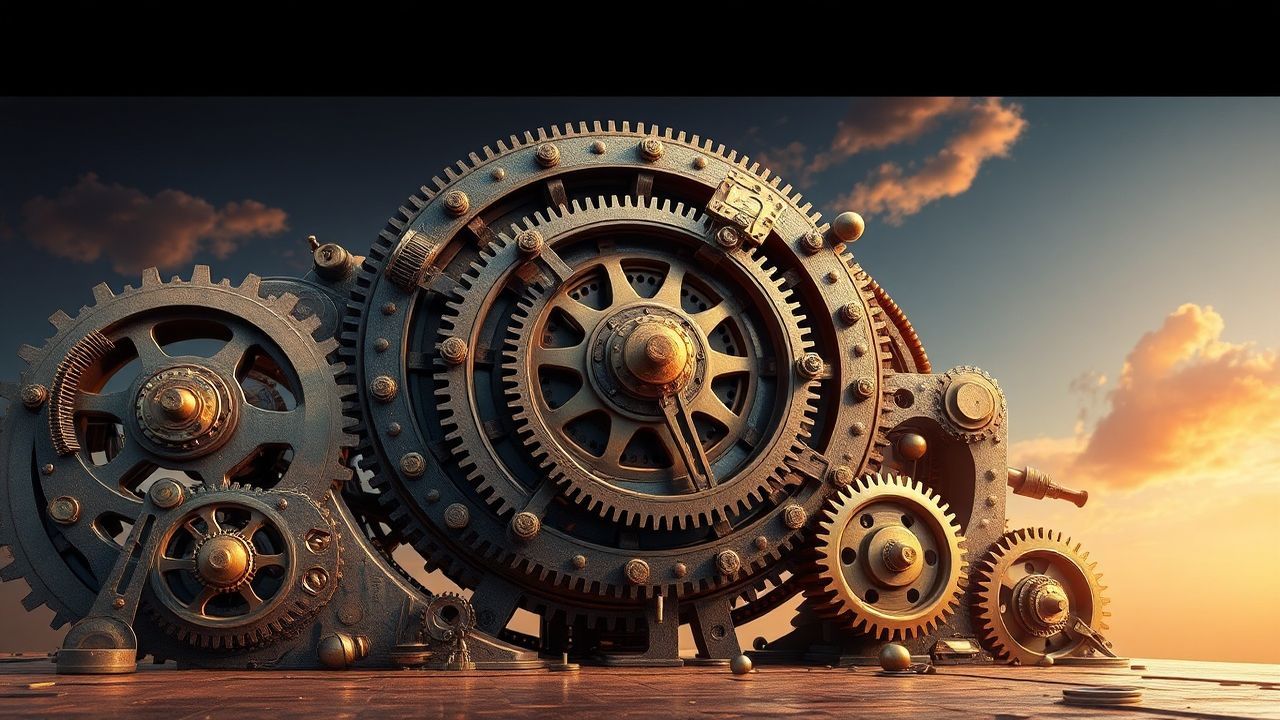 Dramatic Clockwork Mechanism Gears