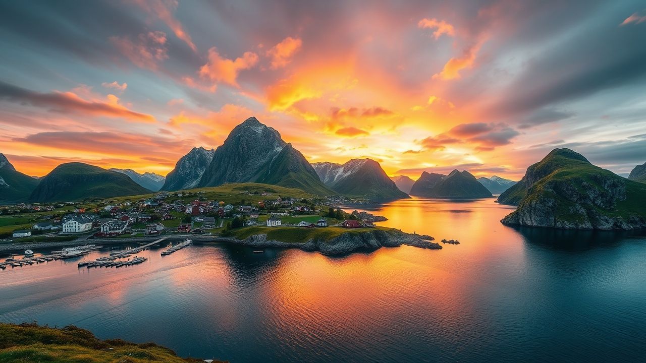 Shimmering Norway Lofoten Islands Drama
