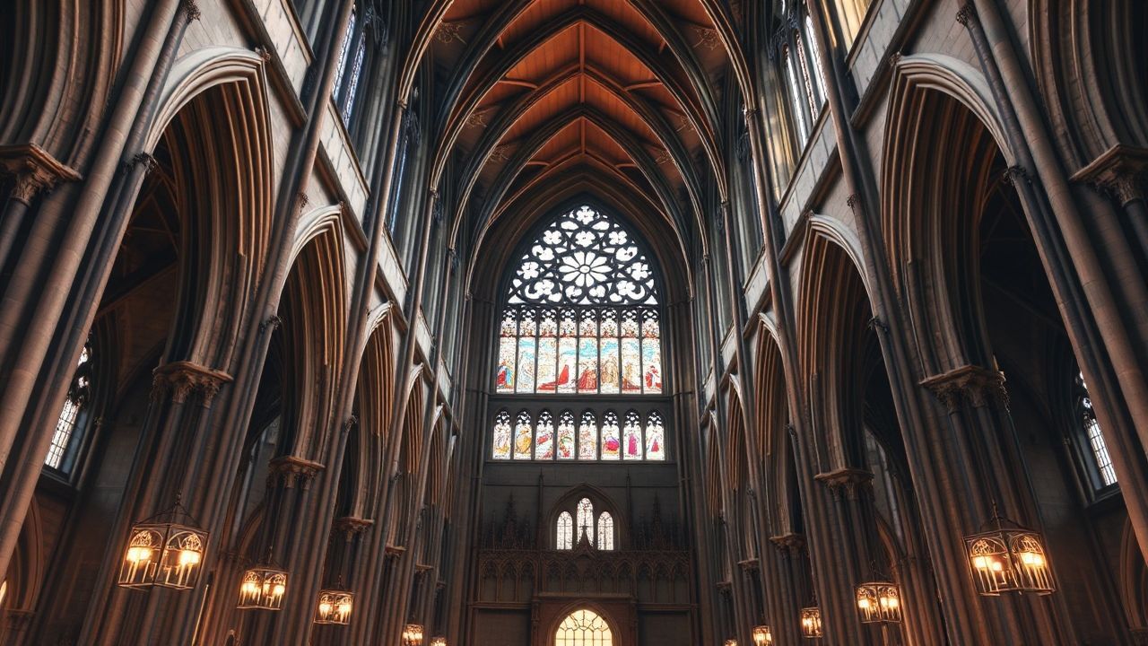 Spectacular Gothic Cathedral Buttresses Drama