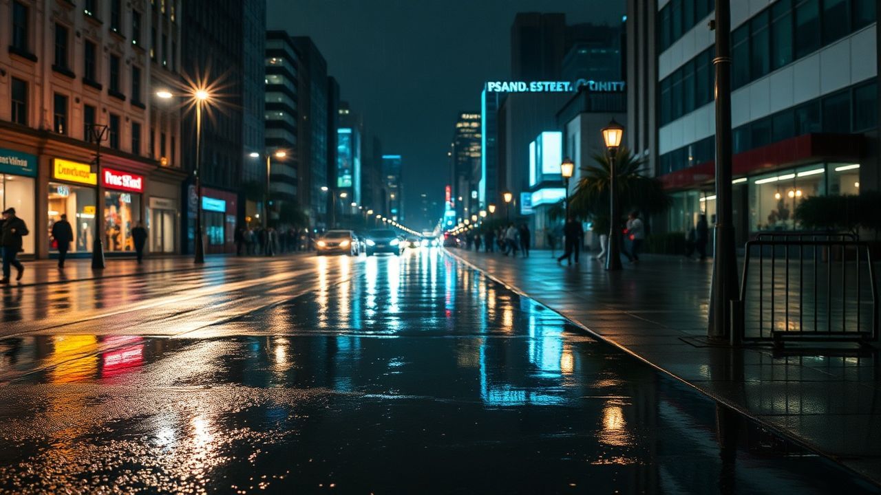 Extraordinary Street Reflections Lights in the Rain