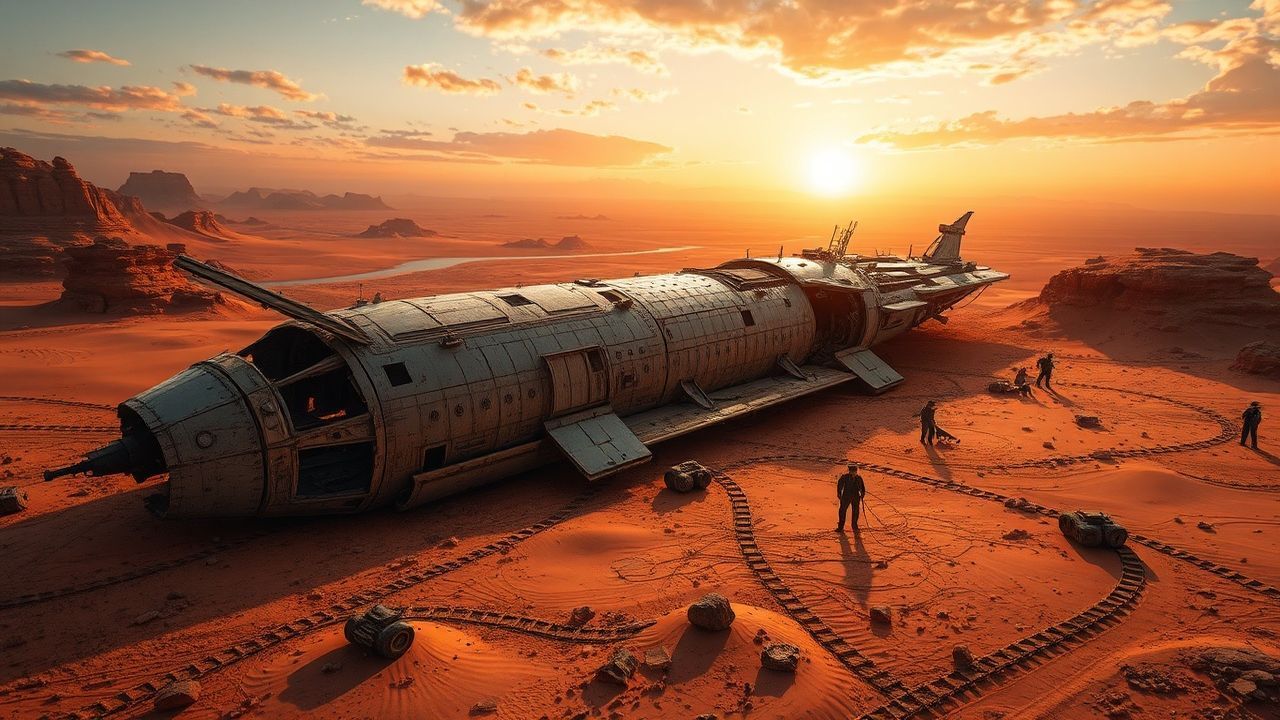 Sprawling Crashed Alien Ship Ruins