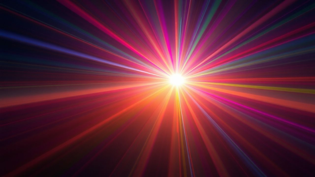 Flowing Prismatic Light Rainbow Crystal