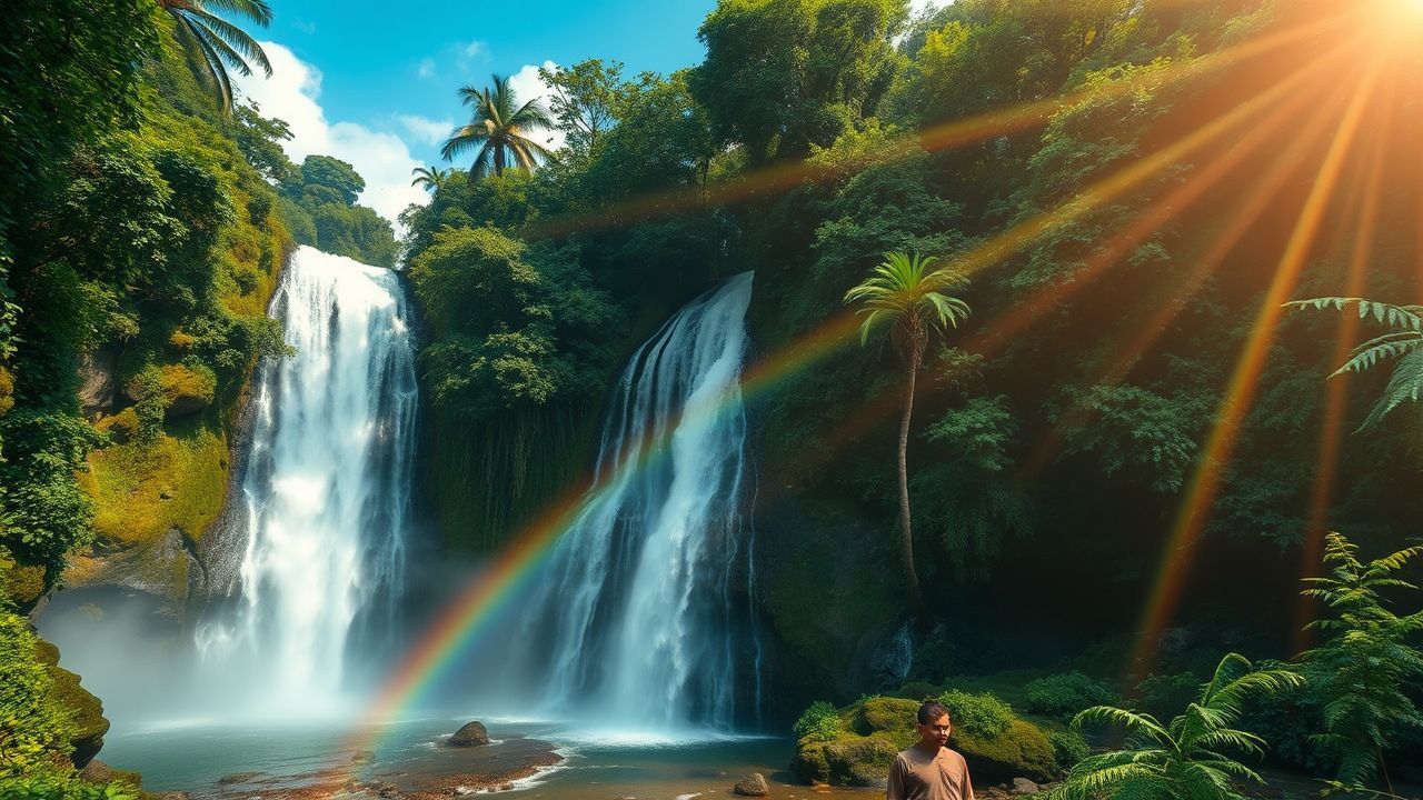 Spectacular Jungle Waterfall Hidden in the Mist