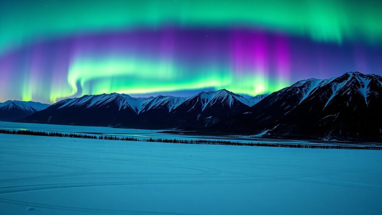 Wondrous Arctic Northern Lights in Winter
