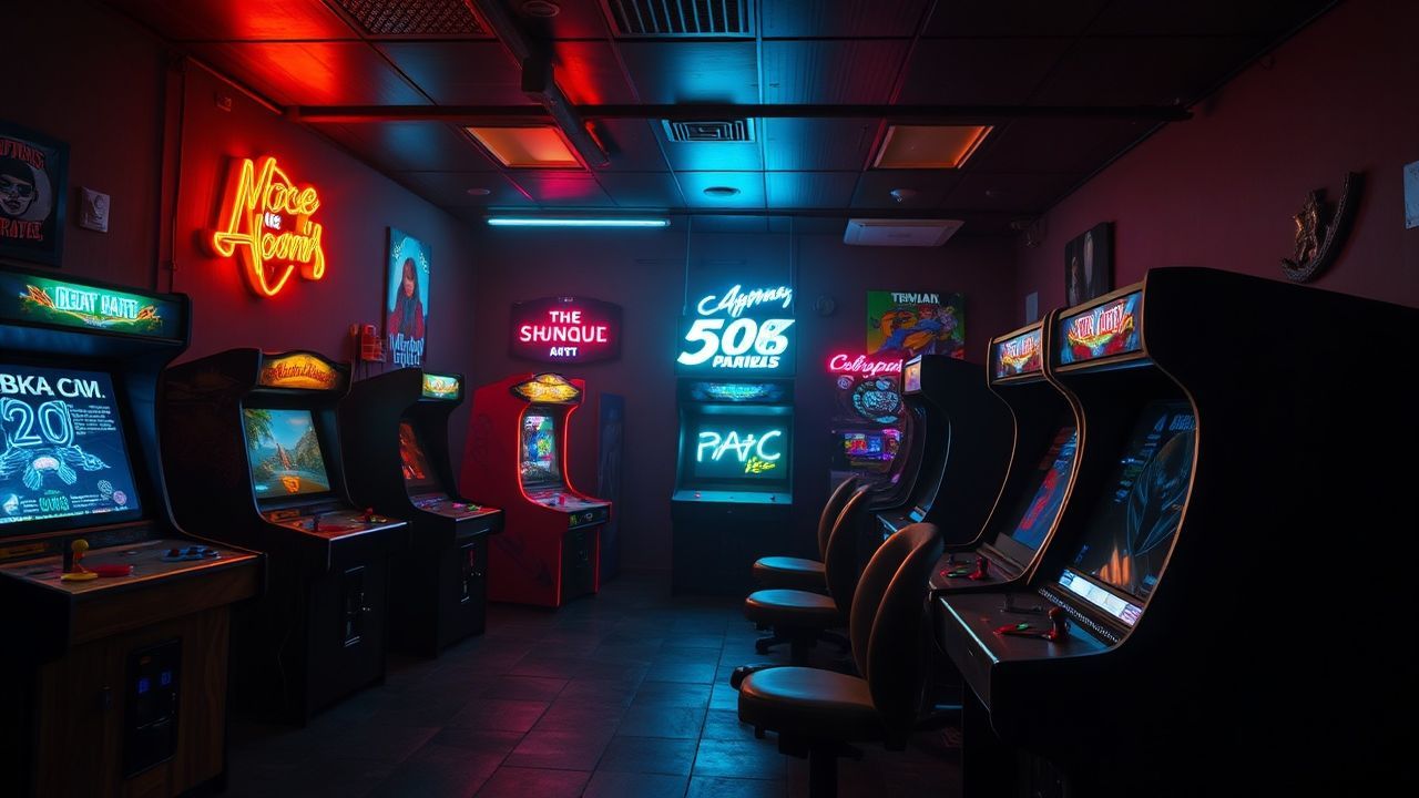 Infinite Arcade Cabinet Glow Neon Dreams