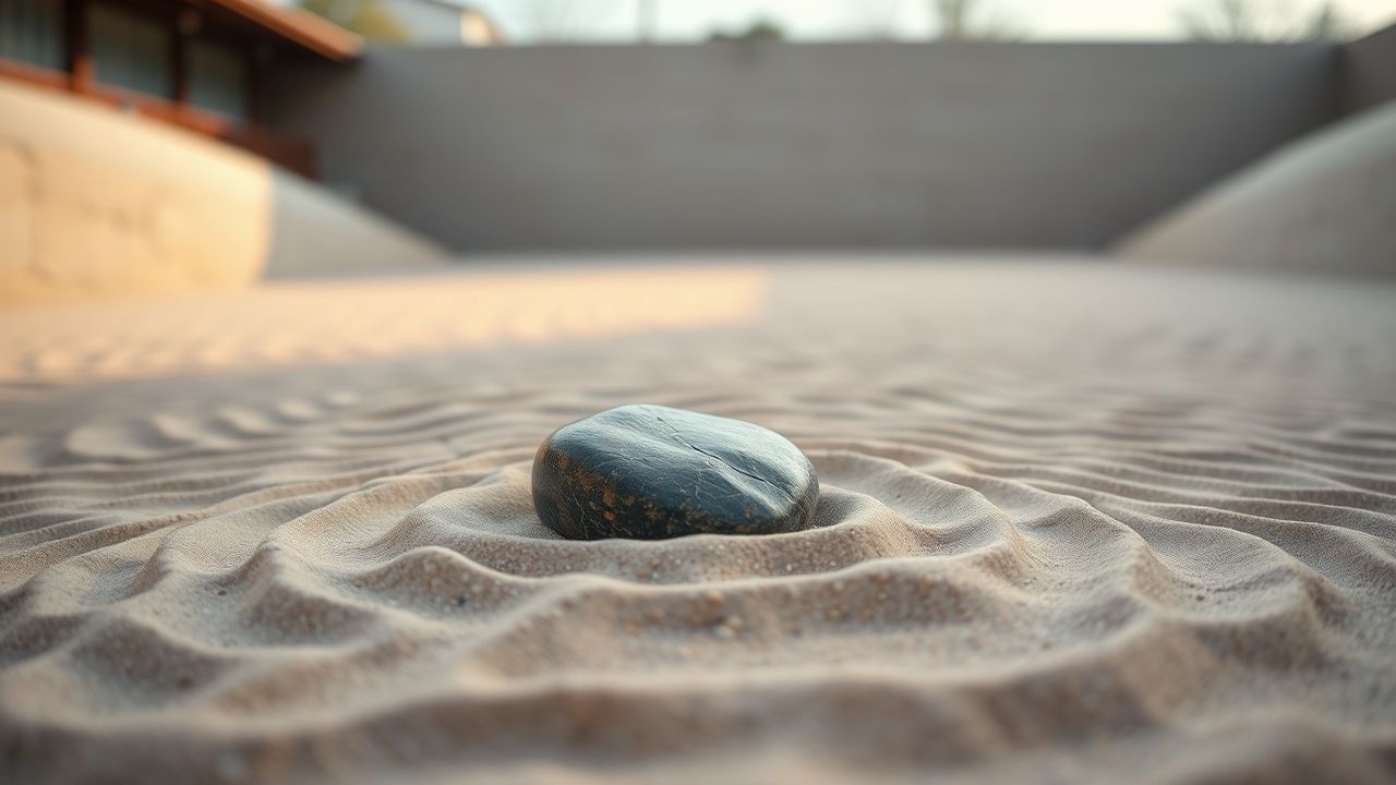 Delicate Zen Garden Raked Serenity