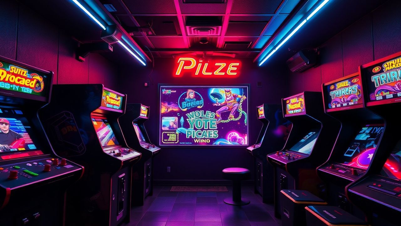 Wondrous Arcade Cabinet Glow Neon Dreams
