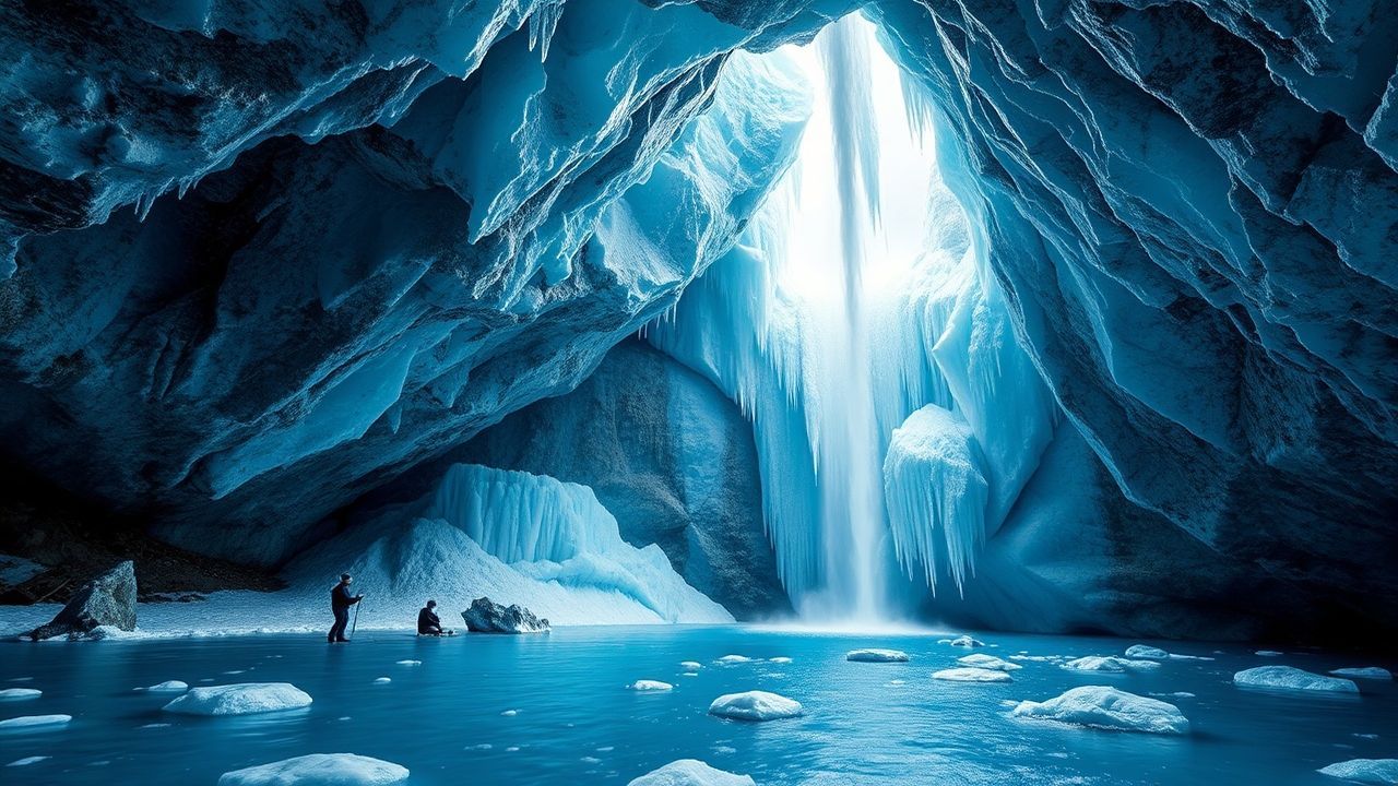 Fierce Ice Cave Interior Crystal