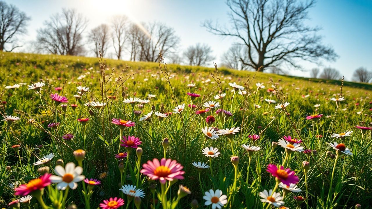 Ethereal Meadow Wildflowers Carpet in Spring
