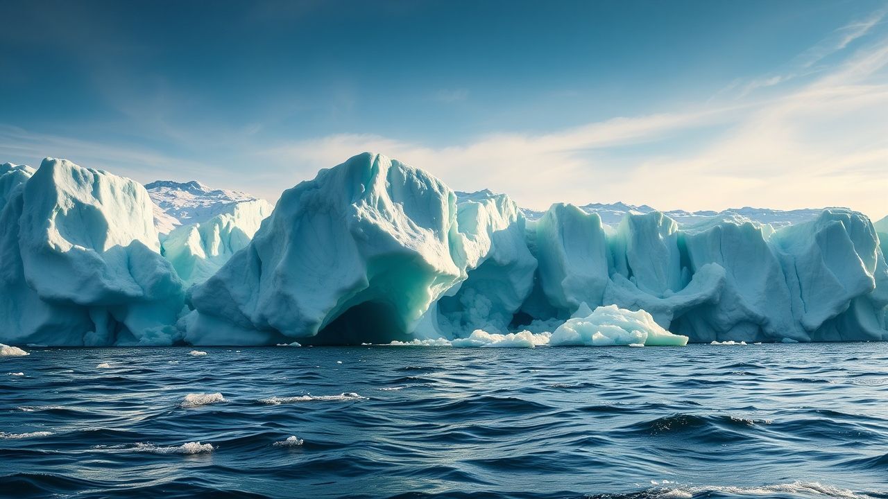 Enchanting Glacier Calving Ice Drama