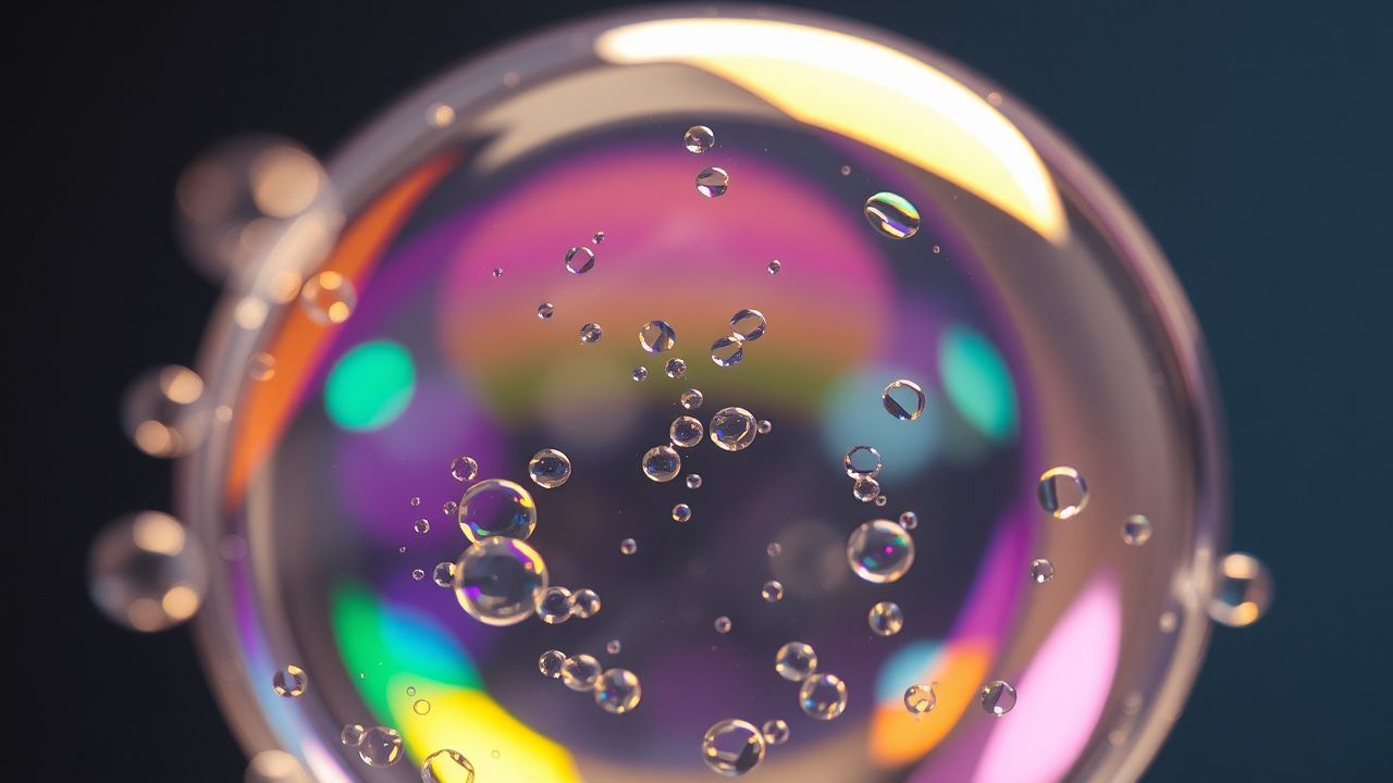 Iridescent Soap Bubble Interference