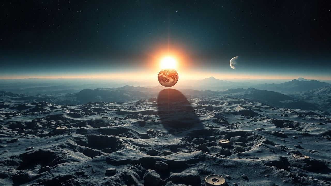 Towering Lunar Colony Earth