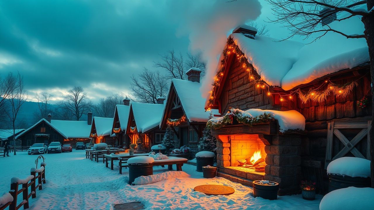 Enchanting Village First Cozy in Winter