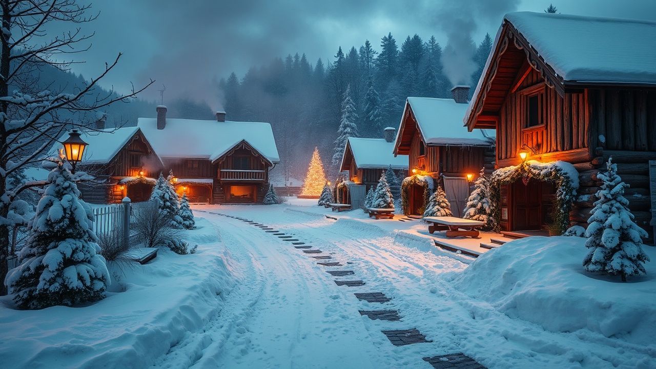 Remarkable Village First Cozy in Winter