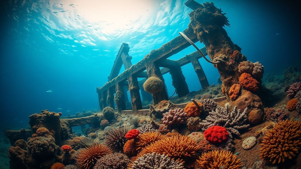 Golden Shipwreck Coral Encrusted