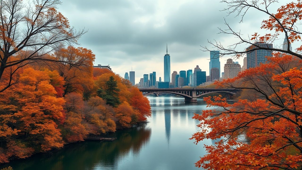 Lush Central Park Foliage in Autumn