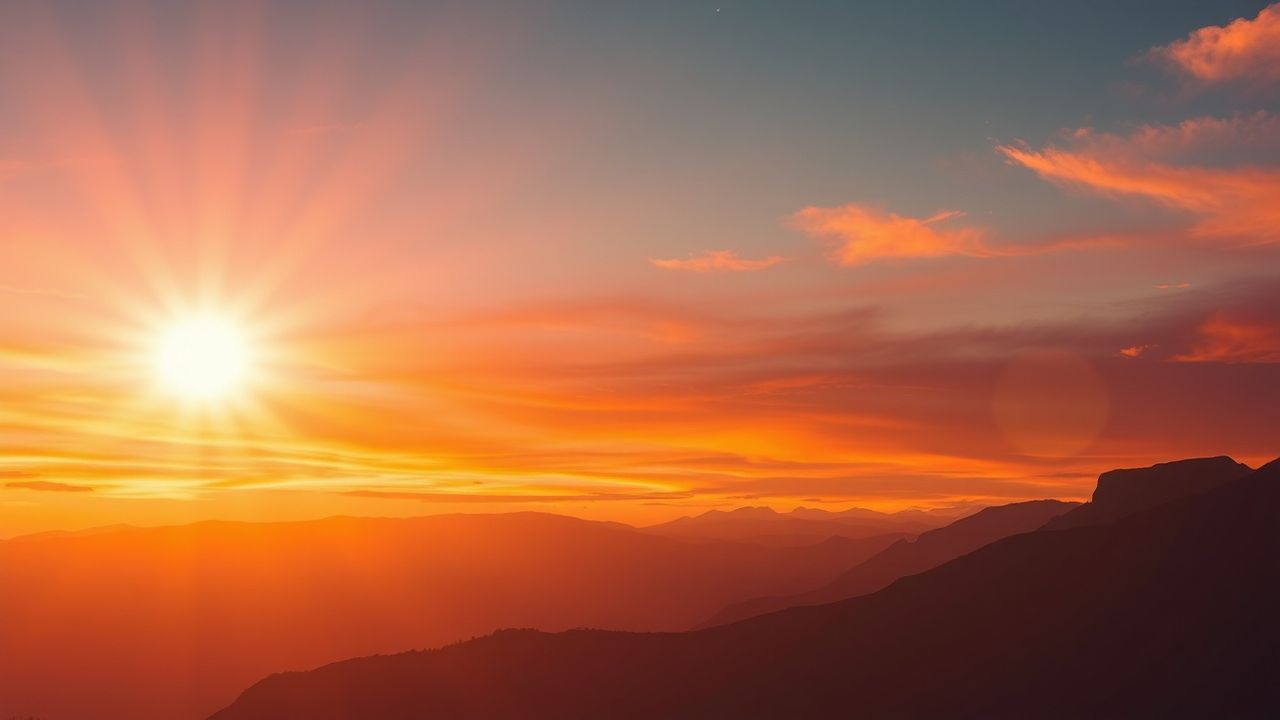 Resplendent Fire Sky Orange at Sunset