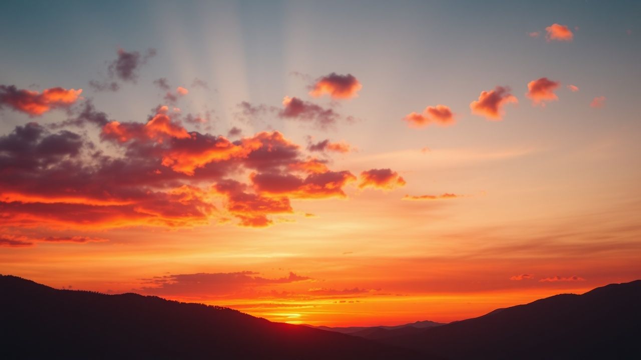Enchanted Fire Sky Orange at Sunset